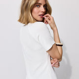 SAWCIA Z KRÓTKIM RĘKAWEM off white