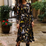 Dress KLIN LADY birds of Warsaw print