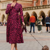Dress MON AMOUR leo print pink and black