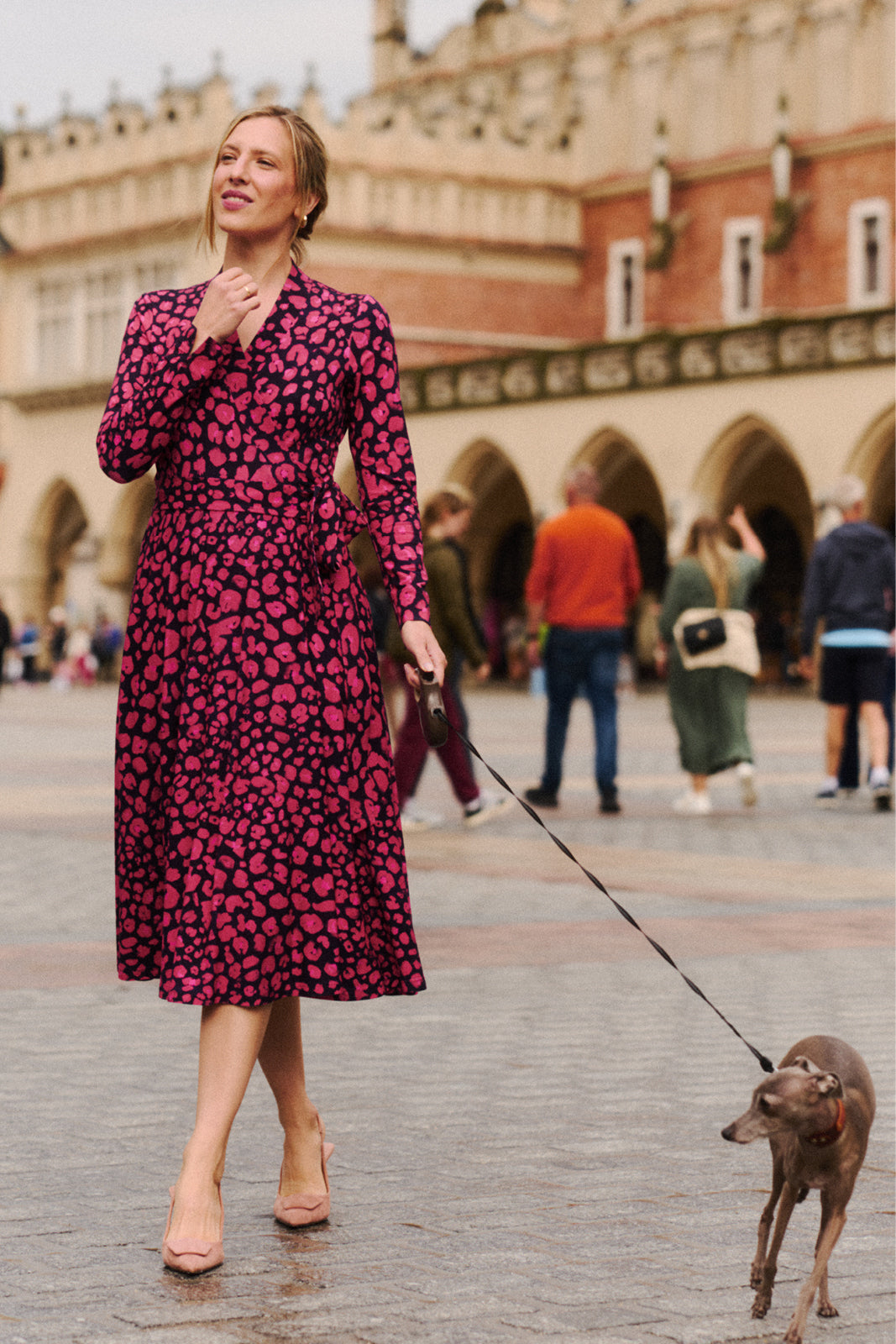 Dress MON AMOUR leo print pink and black
