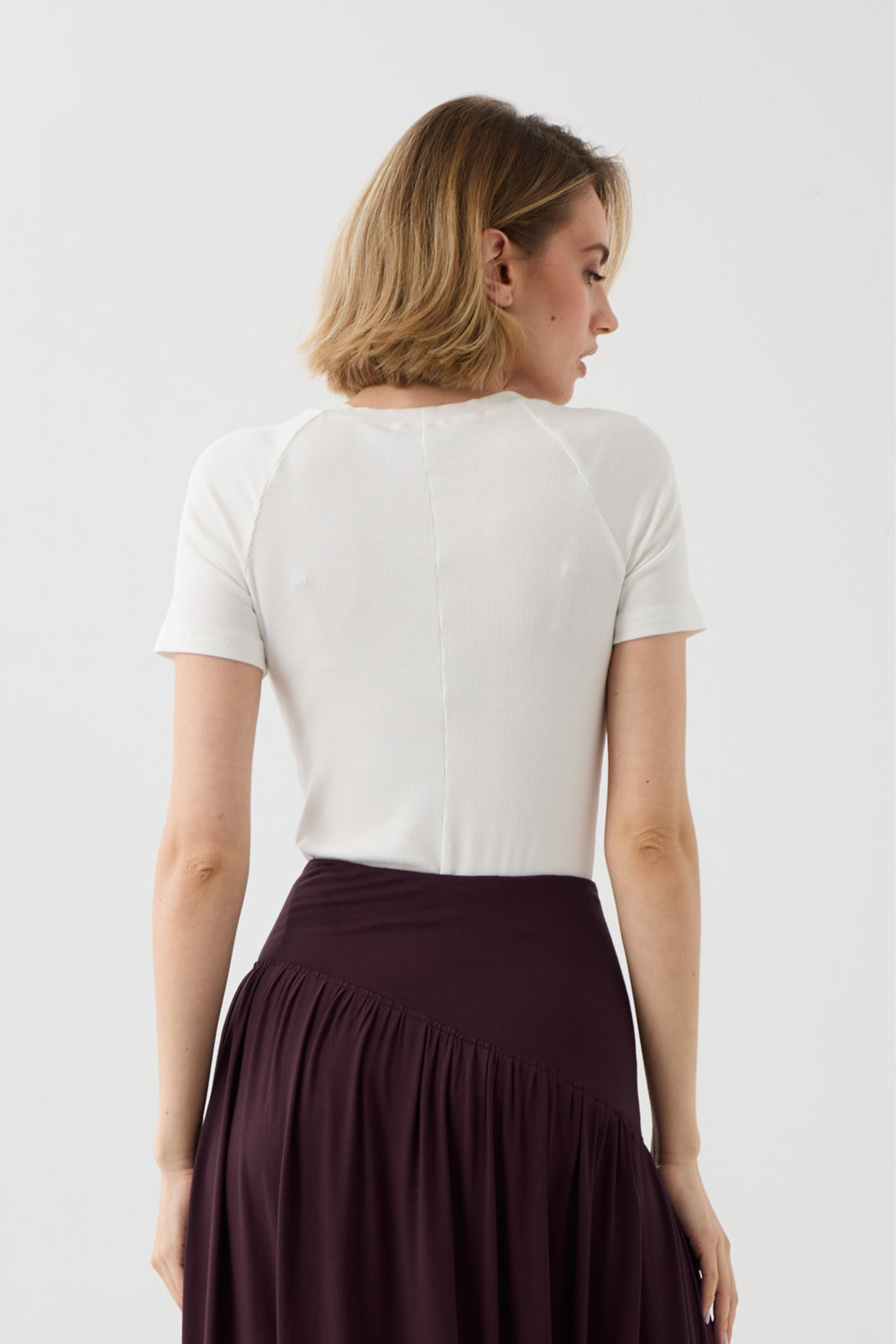 SAWCIA Z KRÓTKIM RĘKAWEM off white