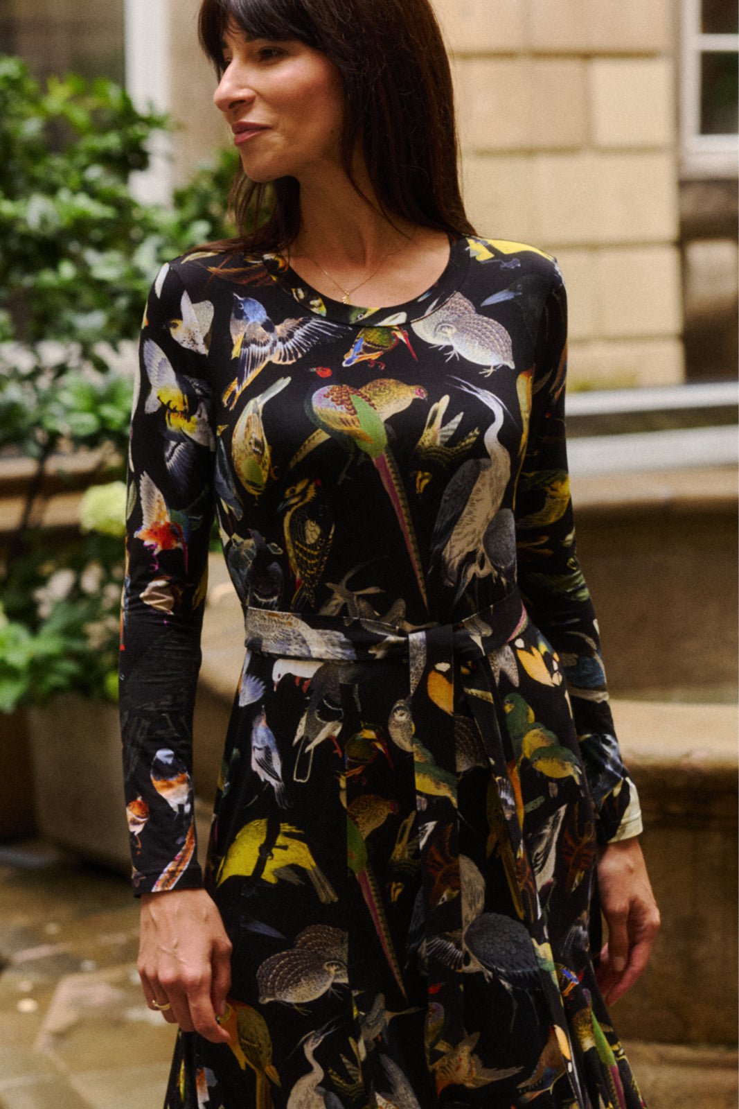 Dress KLIN LADY birds of Warsaw print