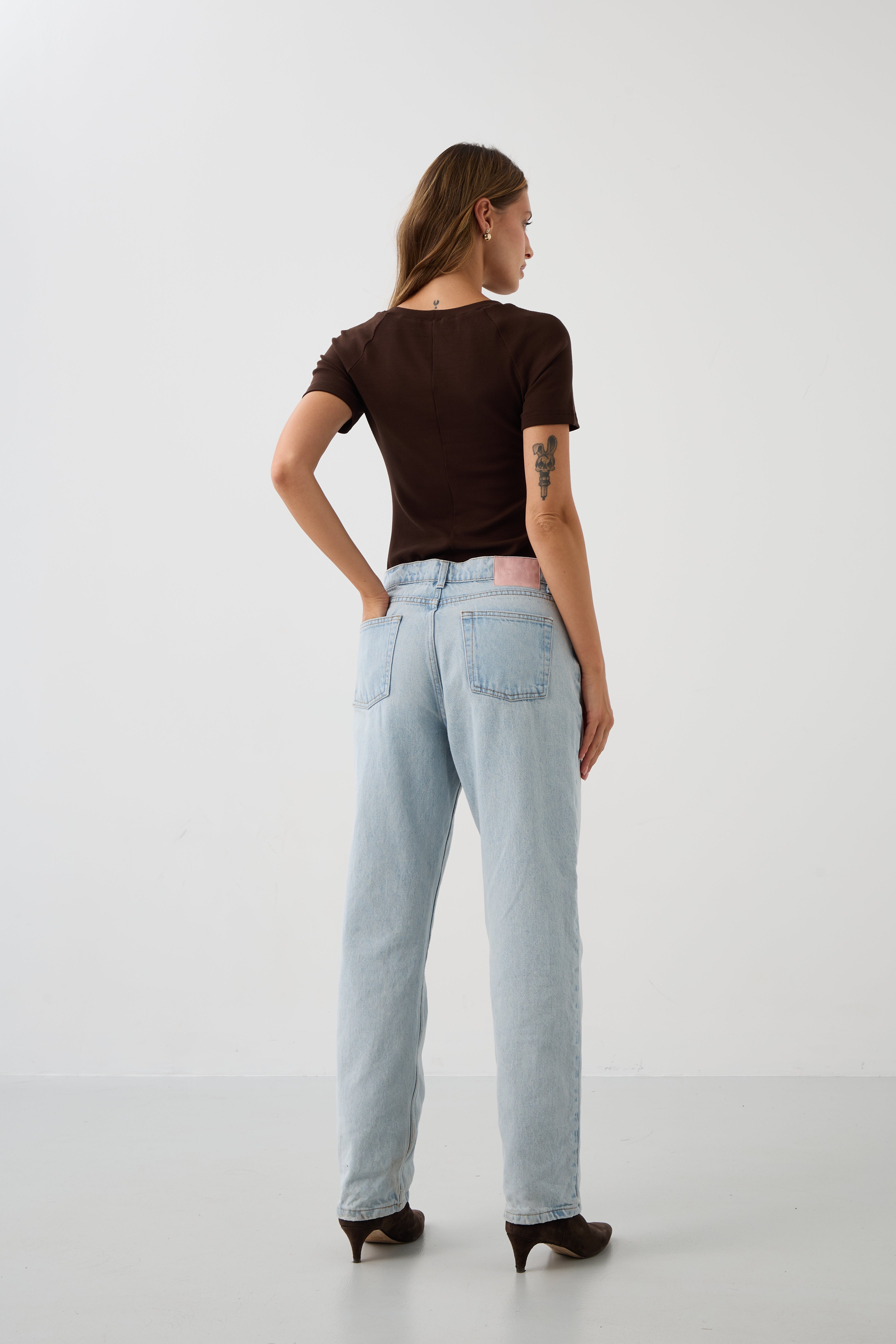Blouse SAWCIA WITH SHORT SLEEVE roast coffee