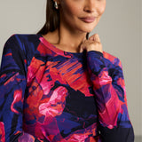 Blouse SAWCIA LONGSLEEVE Dreamworld orange & violet print