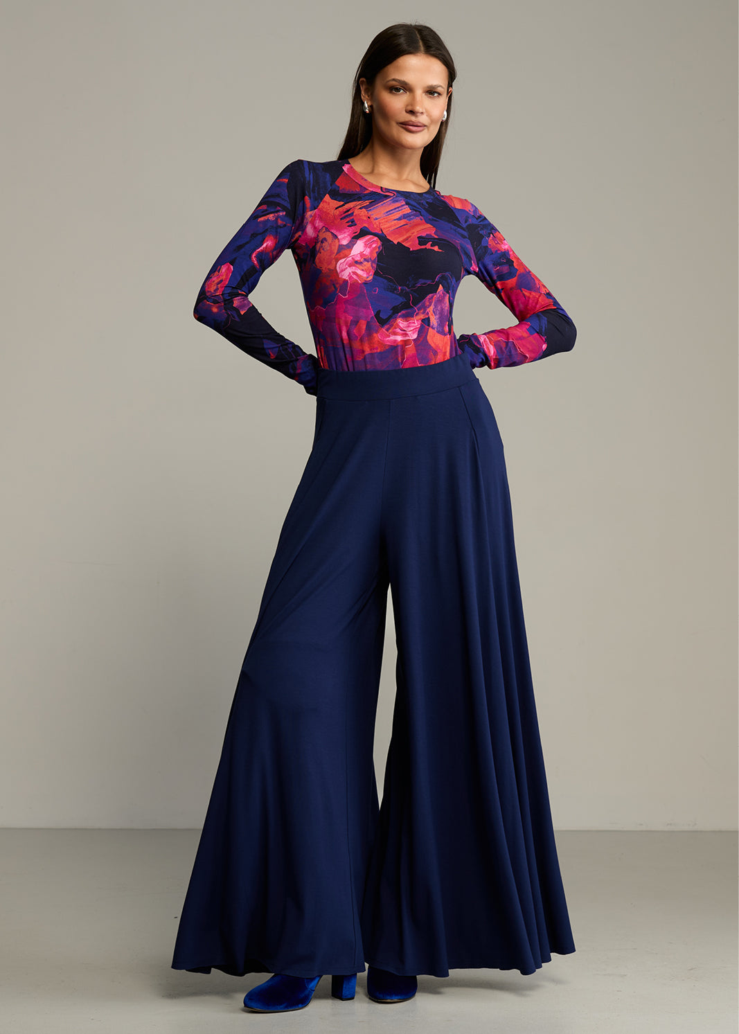 Blouse SAWCIA LONGSLEEVE Dreamworld orange & violet print