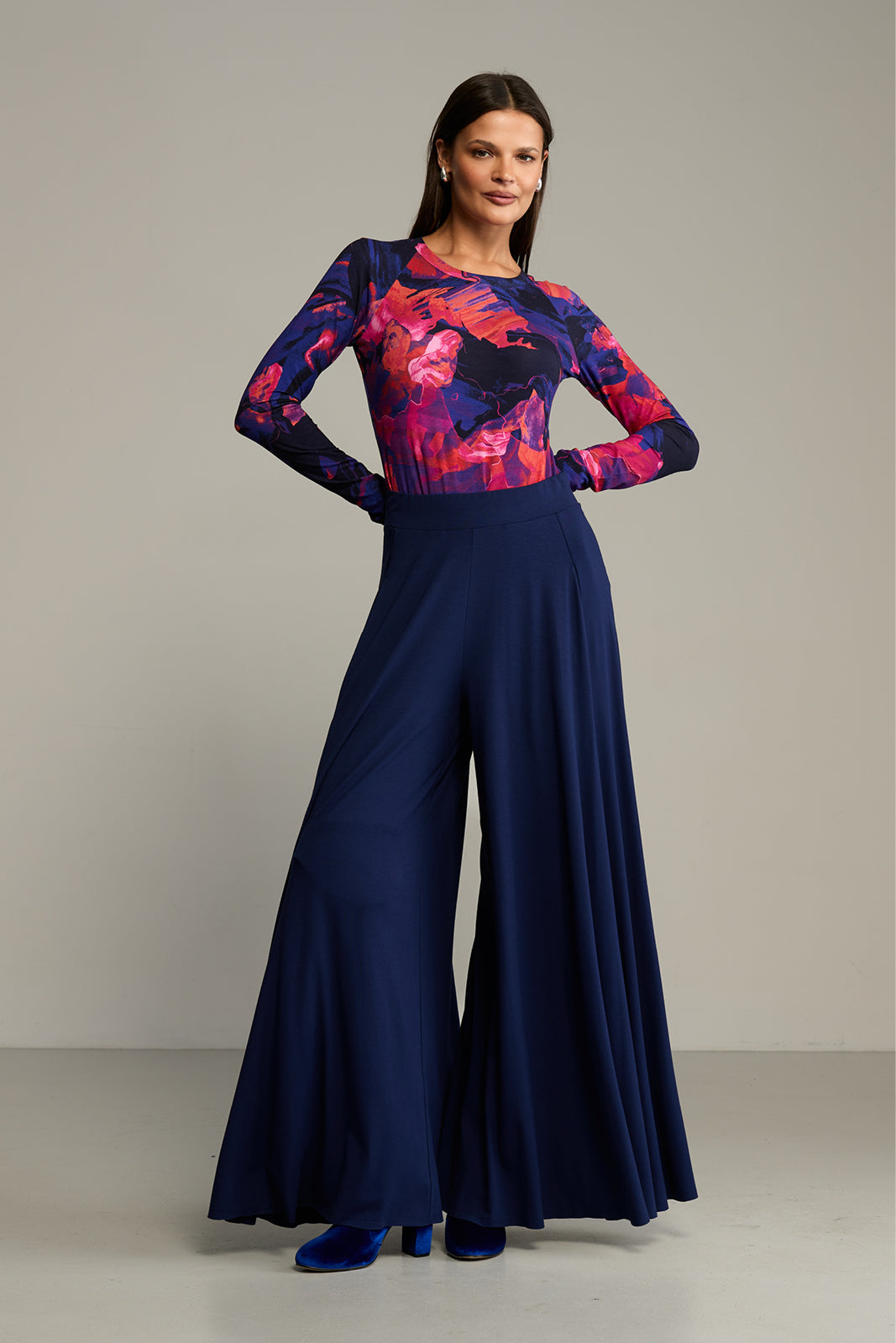Blouse SAWCIA LONGSLEEVE Dreamworld orange & violet print