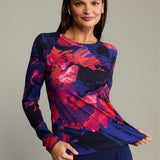 Blouse SAWCIA LONGSLEEVE Dreamworld orange & violet print