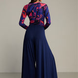 Blouse SAWCIA LONGSLEEVE Dreamworld orange & violet print