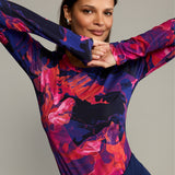 Blouse SAWCIA LONGSLEEVE Dreamworld orange & violet print