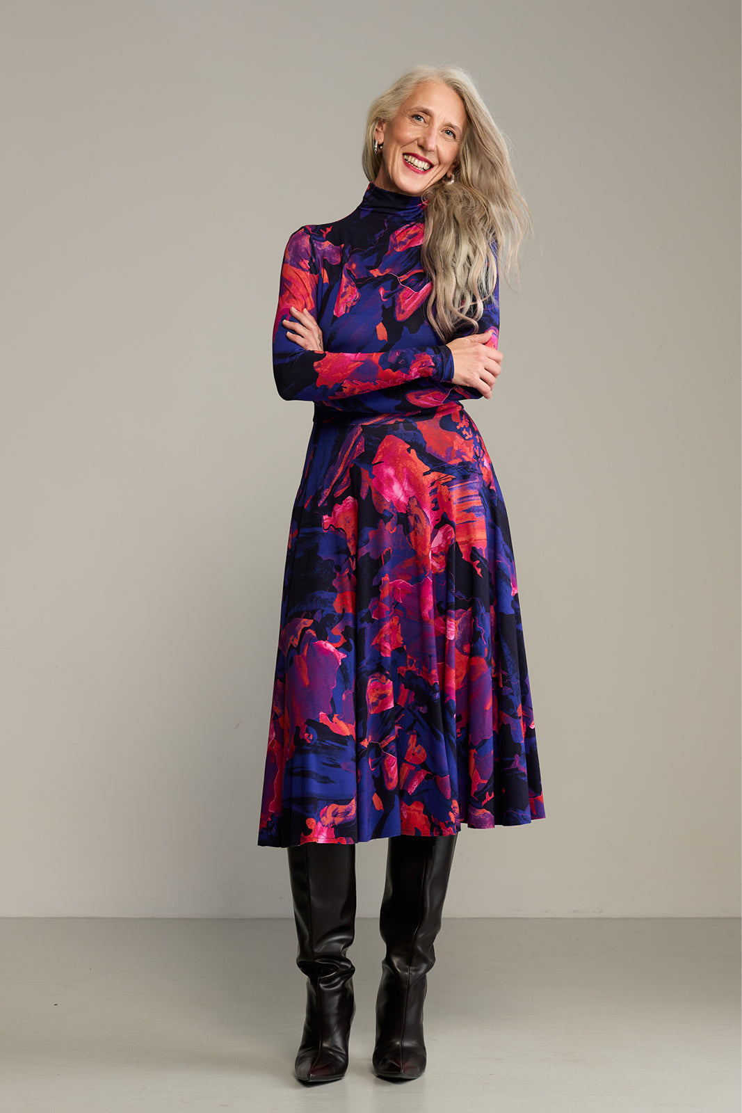 Sukienka GO(LF) FOR IT print Dreamworld orange & violet