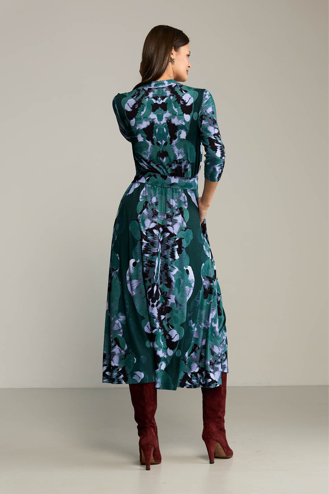 Dress LIBERTY DRESS Rorschach green print