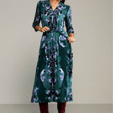 Dress LIBERTY DRESS Rorschach green print