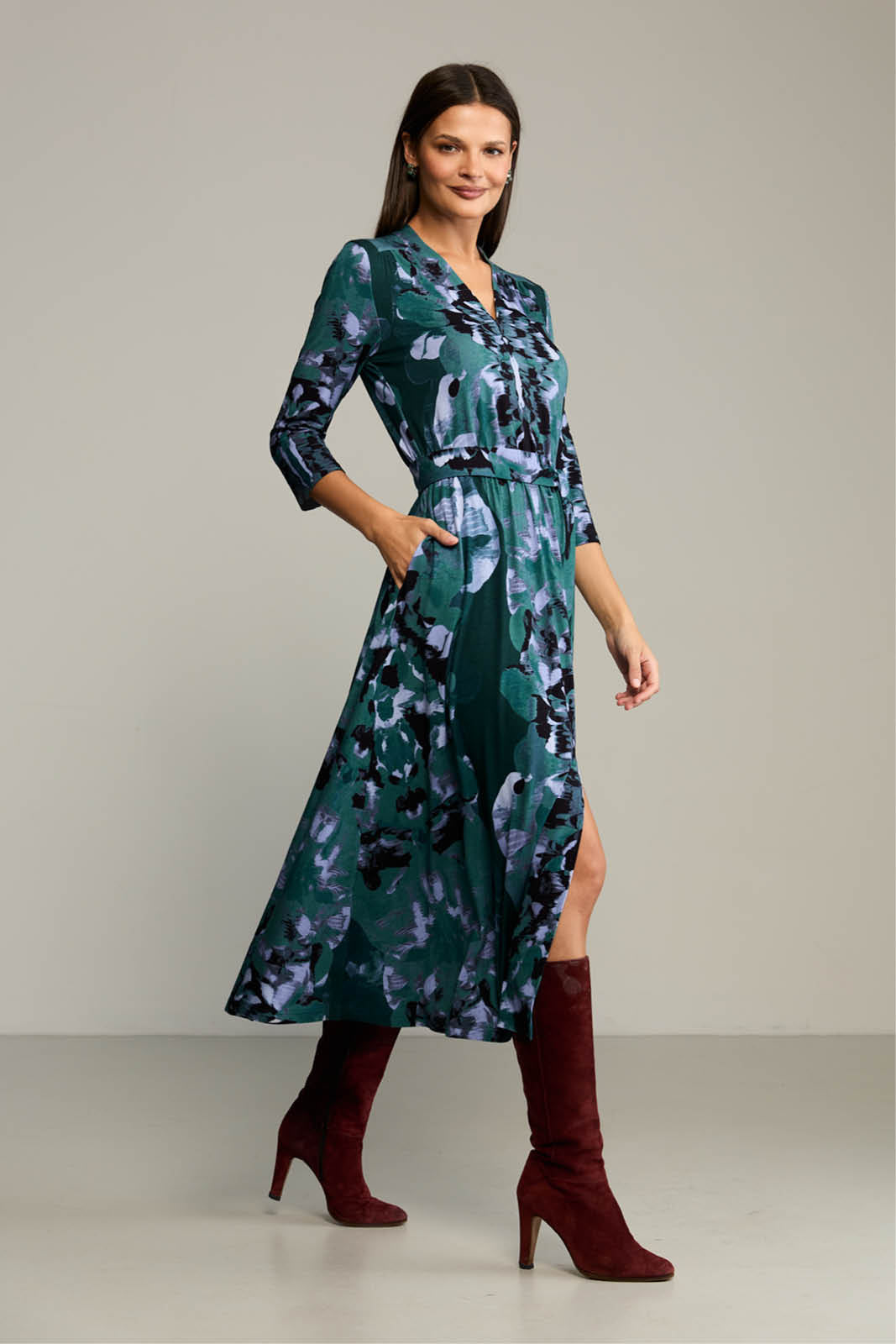 Dress LIBERTY DRESS Rorschach green print