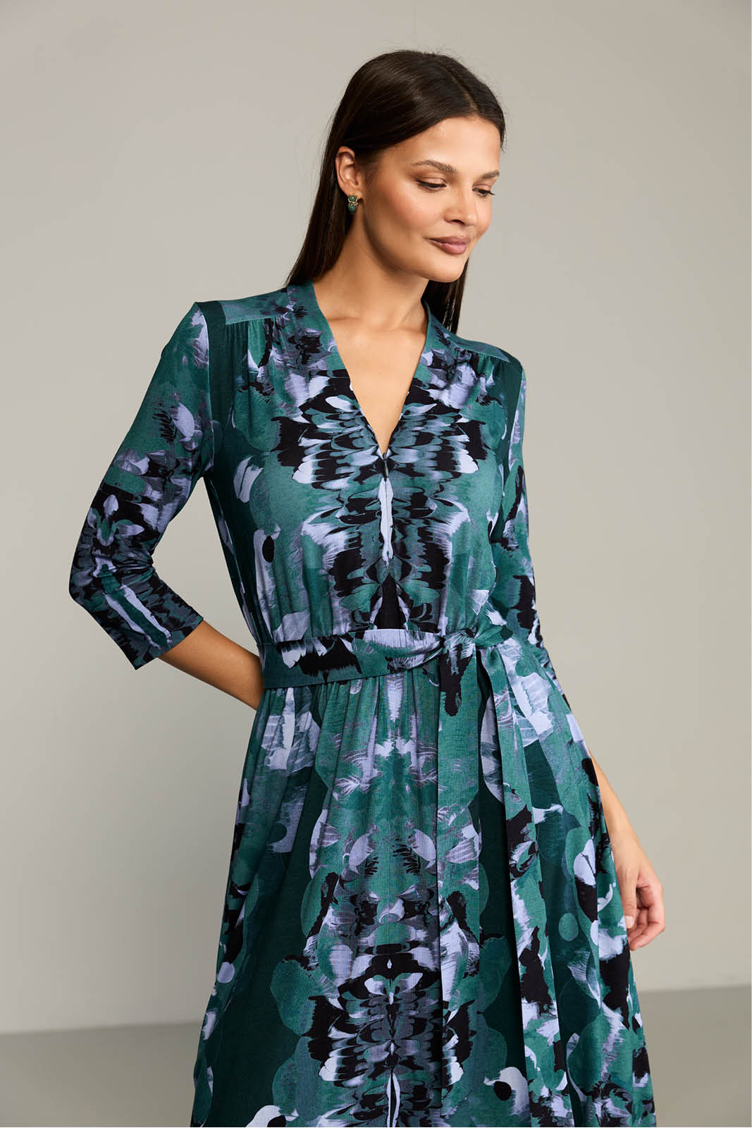 Dress LIBERTY DRESS Rorschach green print