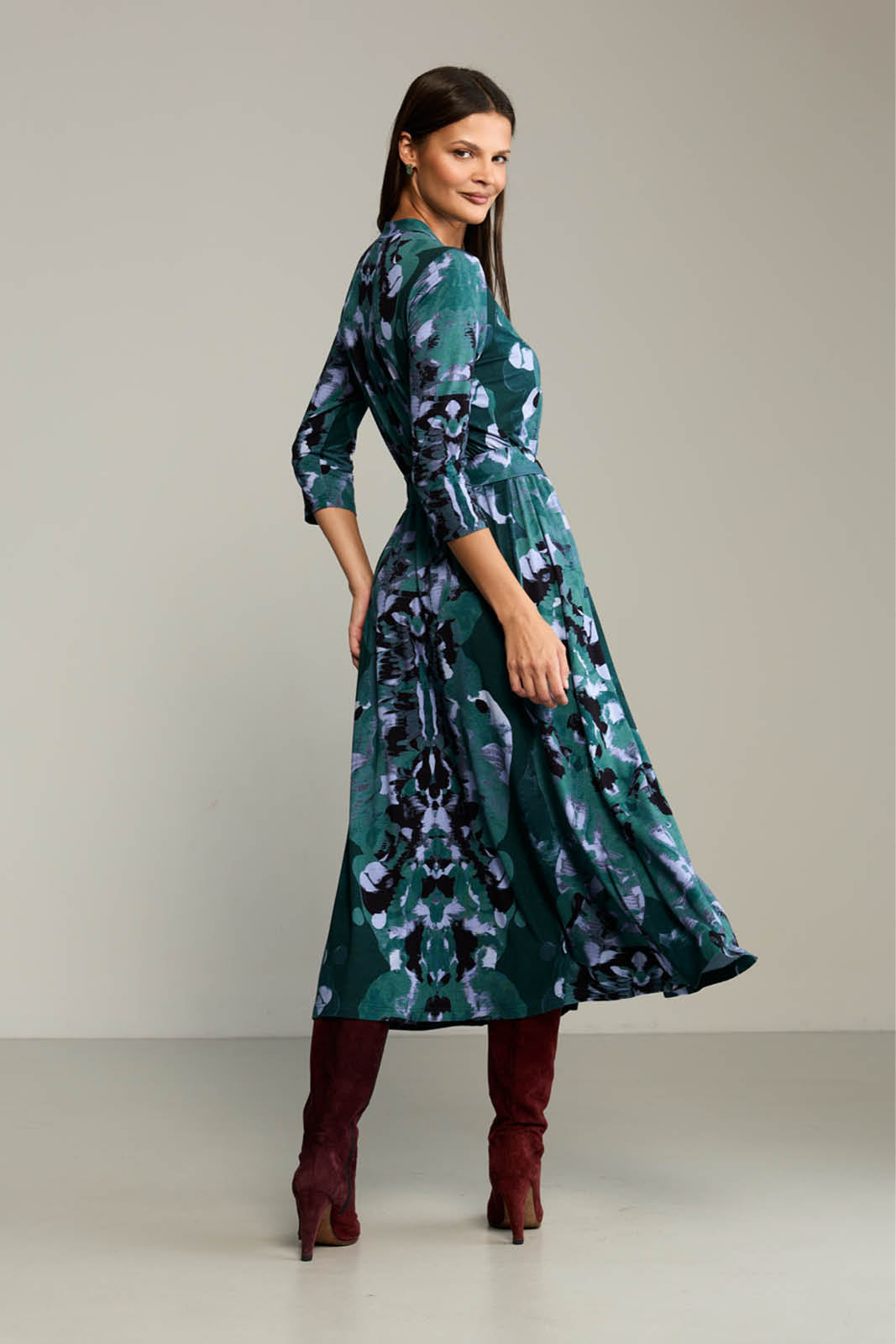 Dress LIBERTY DRESS Rorschach green print