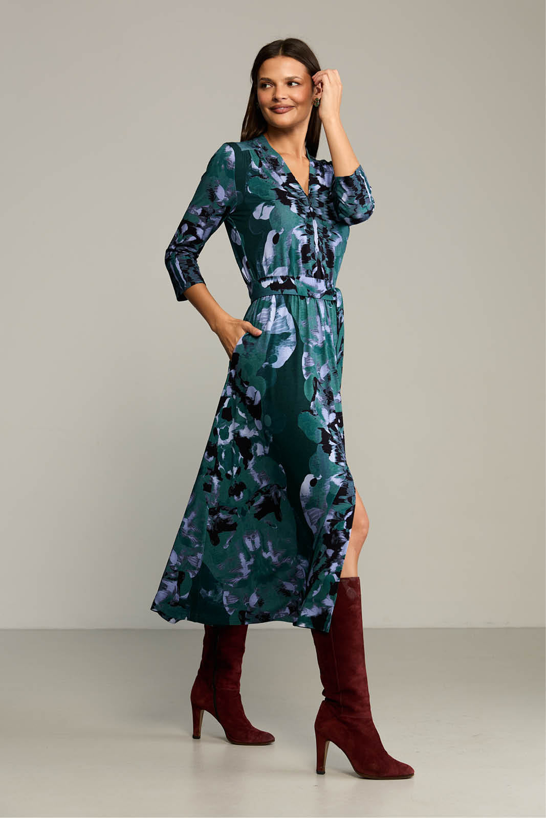 Dress LIBERTY DRESS Rorschach green print