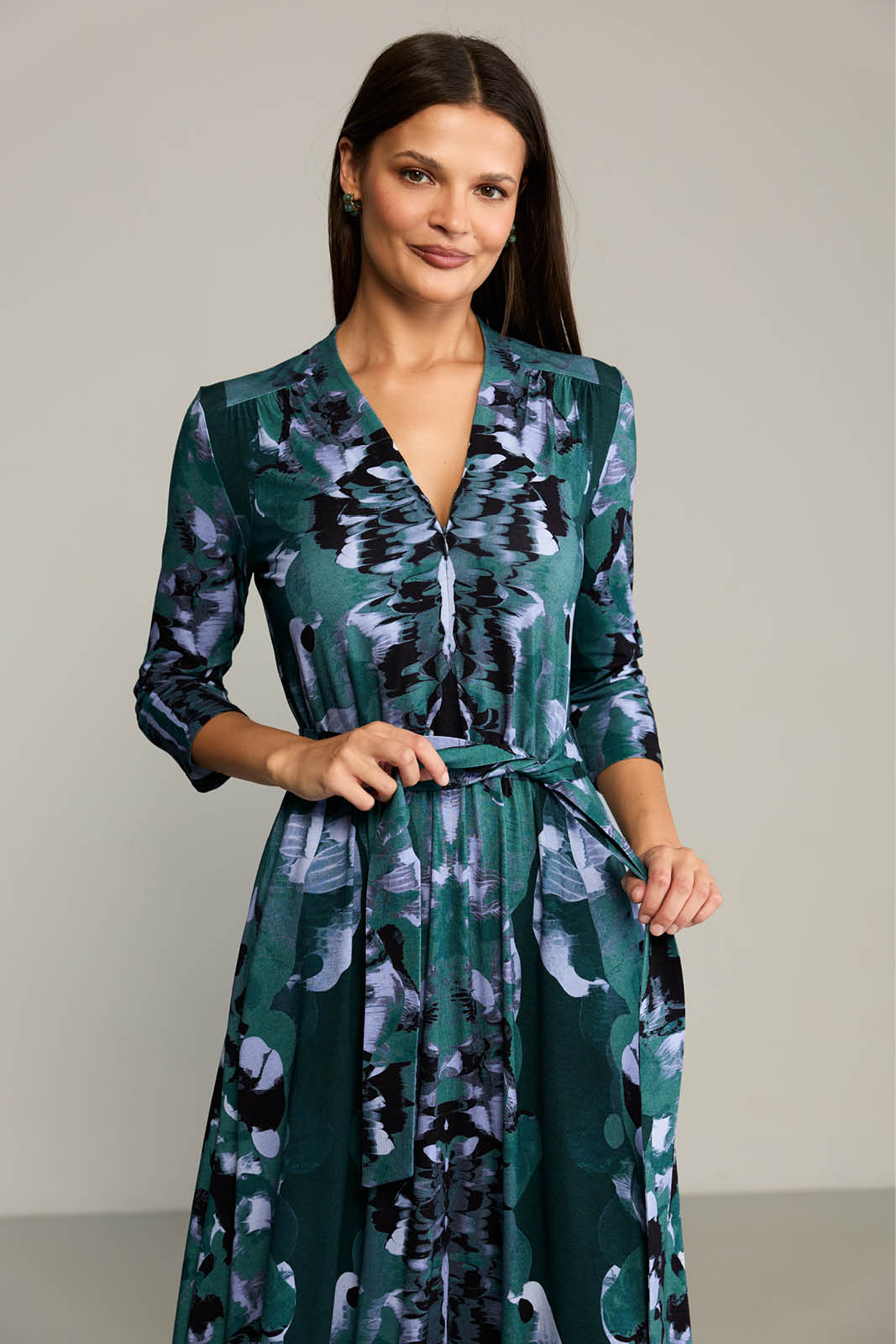 Dress LIBERTY DRESS Rorschach green print