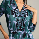 Dress LIBERTY DRESS Rorschach green print