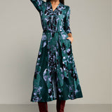 Dress LIBERTY DRESS Rorschach green print