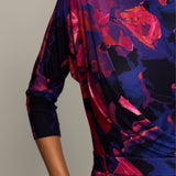Dress OPERA Dreamworld orange & violet print