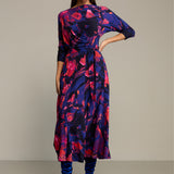 Dress OPERA Dreamworld orange & violet print
