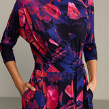 Dress OPERA Dreamworld orange & violet print