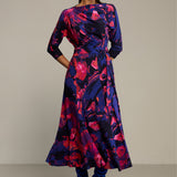 Dress OPERA Dreamworld orange & violet print