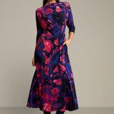 Dress OPERA Dreamworld orange & violet print