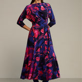 Dress OPERA Dreamworld orange & violet print