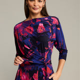 Dress OPERA Dreamworld orange & violet print