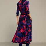 Dress OPERA Dreamworld orange & violet print