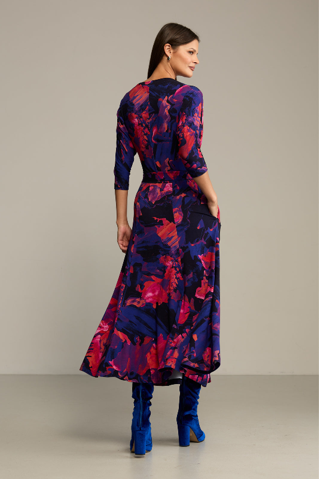 Dress OPERA Dreamworld orange & violet print