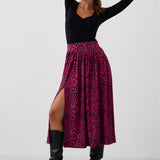 Spódnica HIGH RISK print mini leo pink & art blue