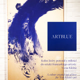 Abstrakcyjny obraz Yvesa Kleina w kolorze Artblue, sztuka francuska z 1960 roku