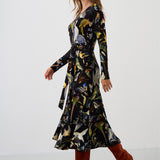 Dress KLIN LADY birds of Warsaw print