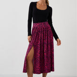 Spódnica HIGH RISK print mini leo pink & art blue