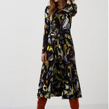 Dress KLIN LADY birds of Warsaw print