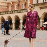 Dress MON AMOUR leo print pink and black