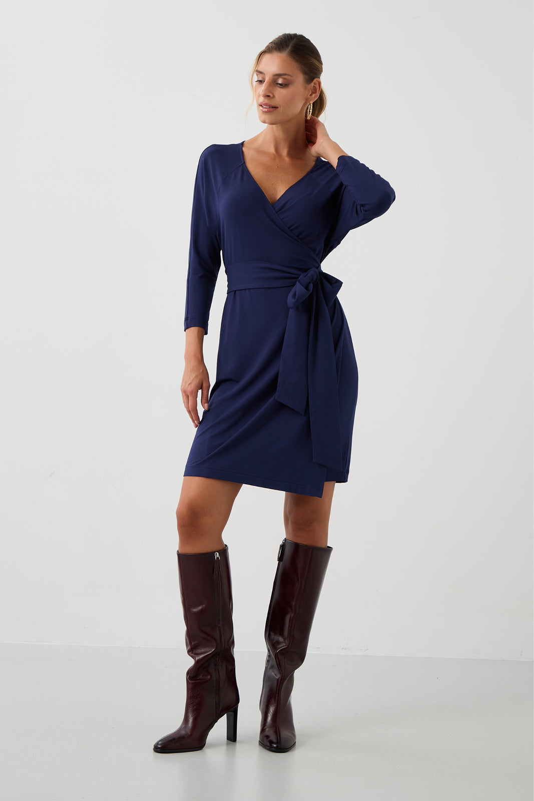 Goddess Dress Above the Knee Night Navy
