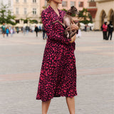 Dress MON AMOUR leo print pink and black