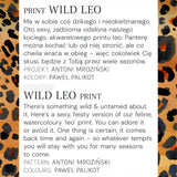Dzikie, akwarelowe wzory leo w kolorach pomarańczowo-czarnych – print Wild Leo dla odzieży damska