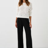 Sweatshirt LUCY IN THE SKY richelieu white embroidery