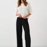 Sweatshirt LUCY IN THE SKY richelieu white embroidery