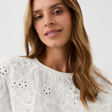 Sweatshirt LUCY IN THE SKY richelieu white embroidery