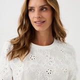 Sweatshirt LUCY IN THE SKY richelieu white embroidery