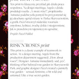 RISK'N'ROSES print – kwiatowy wzór z różami, artystyczny i kobiecy, inspirowany ogrodem w Parku Skaryszewskim