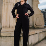 Jumpsuit WORKWEAR black Swanski Studio embroidery
