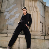 Jumpsuit WORKWEAR black Swanski Studio embroidery