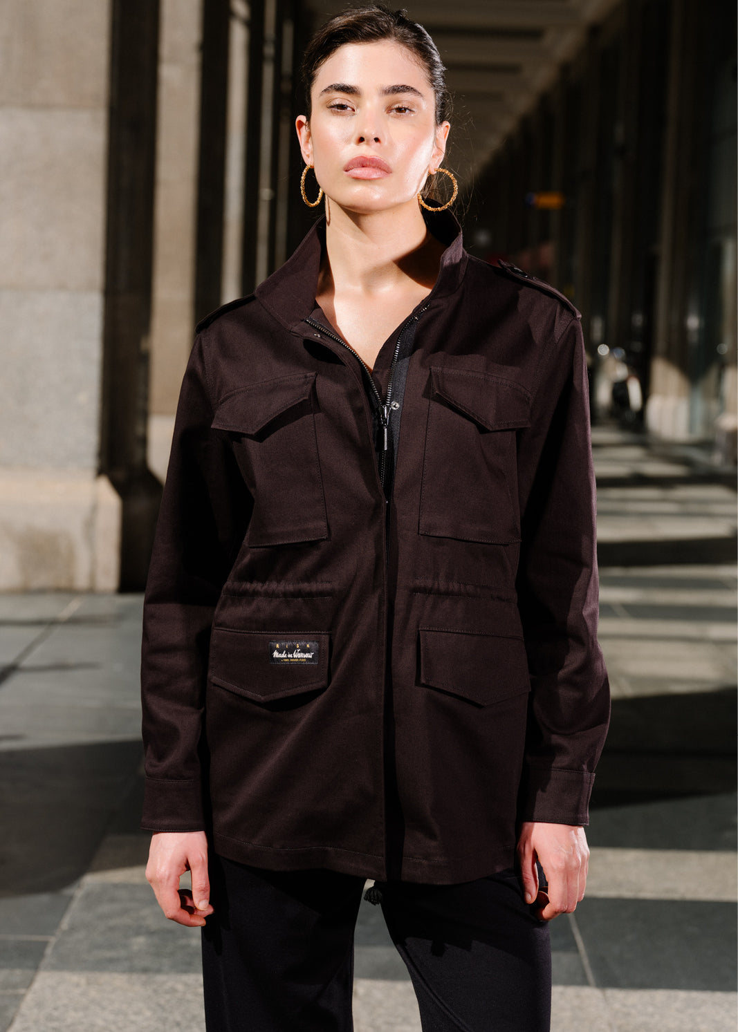 Jacket M65 black Swanski Studio embroidery