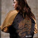 SUKA JACKET black & gold Swanski Studio embroidery